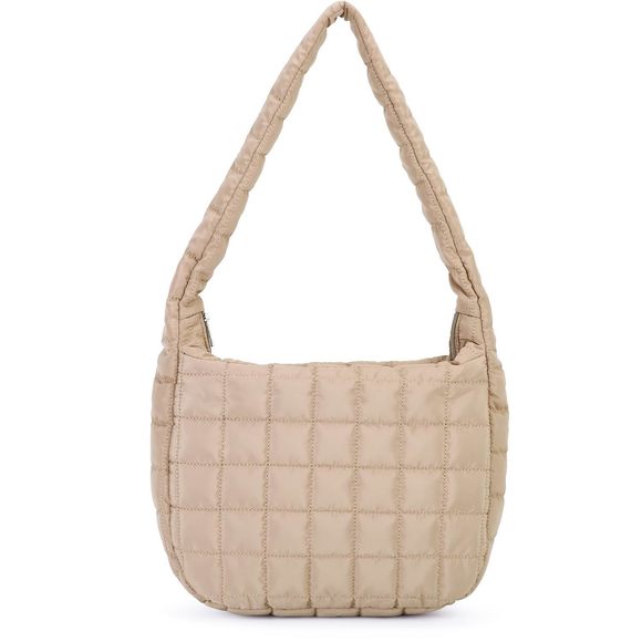 Quilted Tote Bag Large Hobo Quilted Purse Travel Puffer Crossbody :[ - Picture 1 of 7